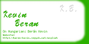kevin beran business card